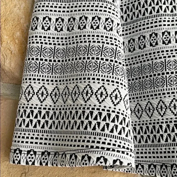 Garage Black and Cream Tribal Print Skater Skirt - Picture 3 of 6
